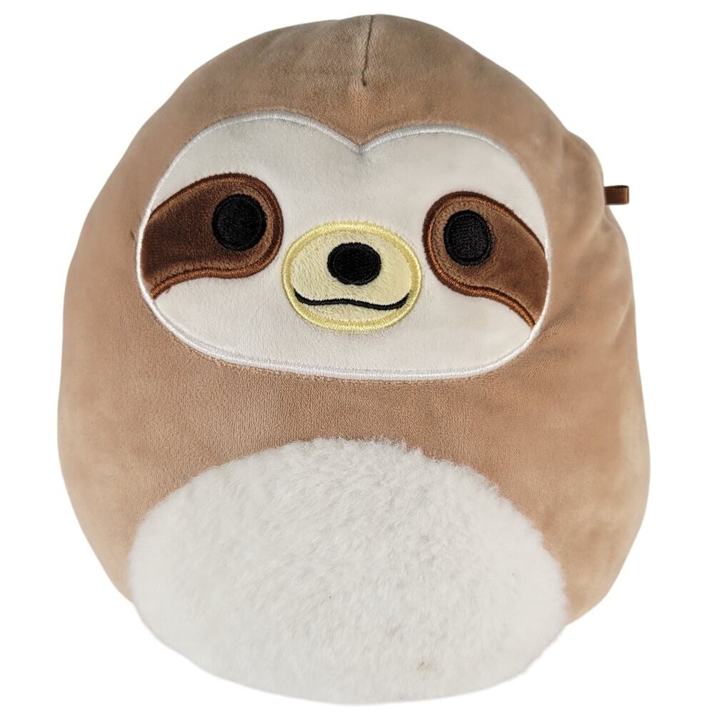 Squishmallows Sloth Plush 8" Kellytoy 2022 Soft Stuffed Animal Brown White Toy